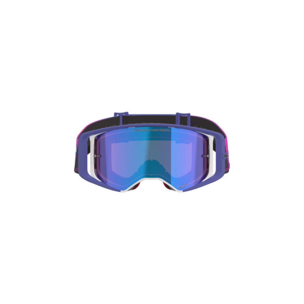 Alpinestars MX26 Supertech Vista Goggle – Purple Fluro Pink Mirror Blue Lens