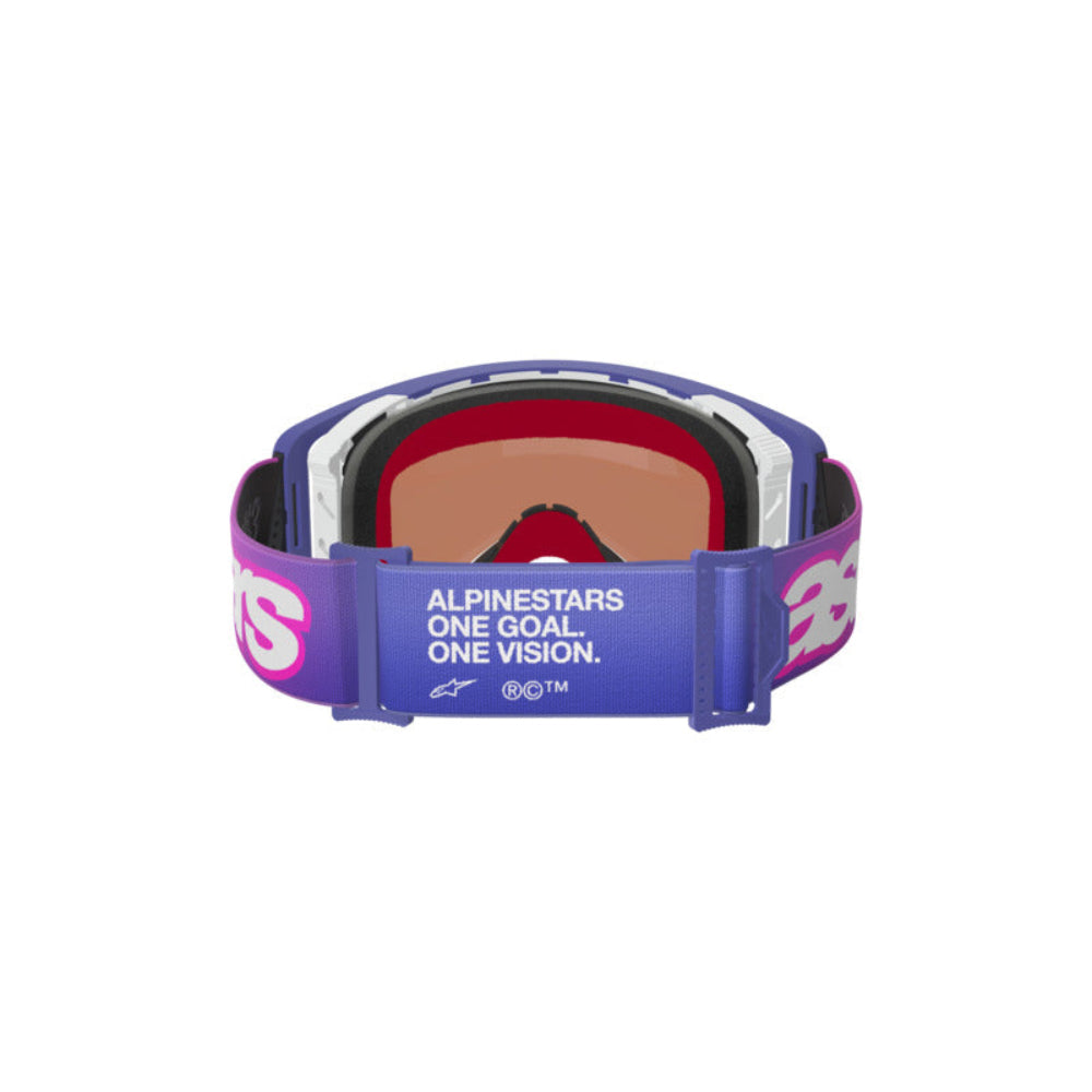 Alpinestars MX26 Supertech Vista Goggle – Purple Fluro Pink Mirror Blue Lens