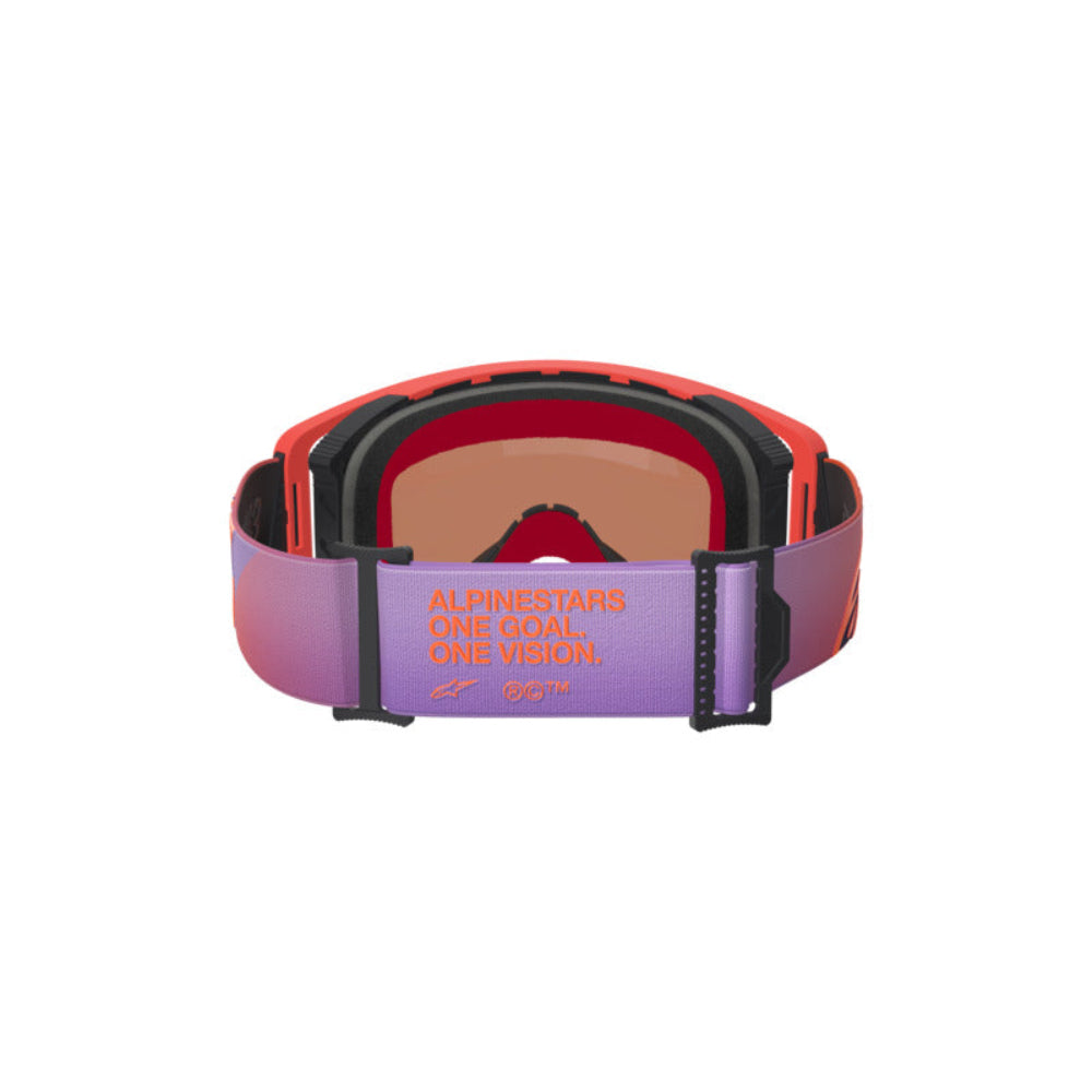 Alpinestars MX26 Supertech Vision Corp Goggle – Hot Coral Purple Mirror Blue Lens