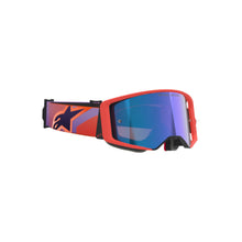 Load image into Gallery viewer, Alpinestars MX26 Supertech Vision Corp Goggle – Hot Coral Purple Mirror Blue Lens