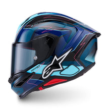Load image into Gallery viewer, Alpinestars S-R7 Kinetis ECE06/DOT Full Face Helmet - Black/Blue Fluro/Pink/White Gloss