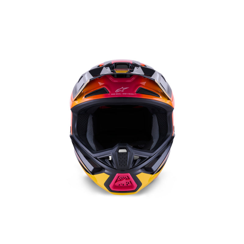 Alpinestars SM7 Rise ECE06 Helmet - Black/Yellow/Pink/Glossy | Everest Motorcycles