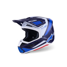 Load image into Gallery viewer, Alpinestars SM7 Rise ECE06 Helmet - Blue/White/Glossy - View 1 | Everest Motorcycles