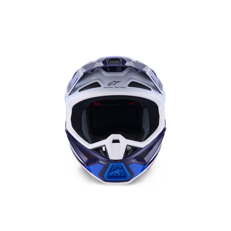 Alpinestars SM7 Rise ECE06 Helmet - Blue/White/Glossy - View 3 | Everest Motorcycles