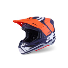 Load image into Gallery viewer, Alpinestars SM7 Core ECE06 Helmet - Orange/Blue Matt - View 1 | Everest Motorcycles
