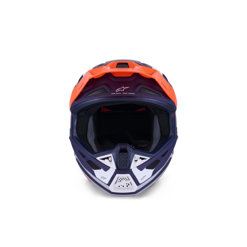 Alpinestars SM7 Core ECE06 Helmet - Orange/Blue Matt - View 3 | Everest Motorcycles