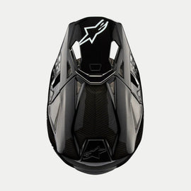 Alpinestars SM10 ECE 22.06 One Size Helmet Solid Visor – Black Gloss Carbon