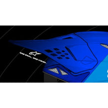 Load image into Gallery viewer, Alpinestars SM10 22.06 Flood One Size Helmet Visor - Metal Blue / Medium Blue / Black Carbon