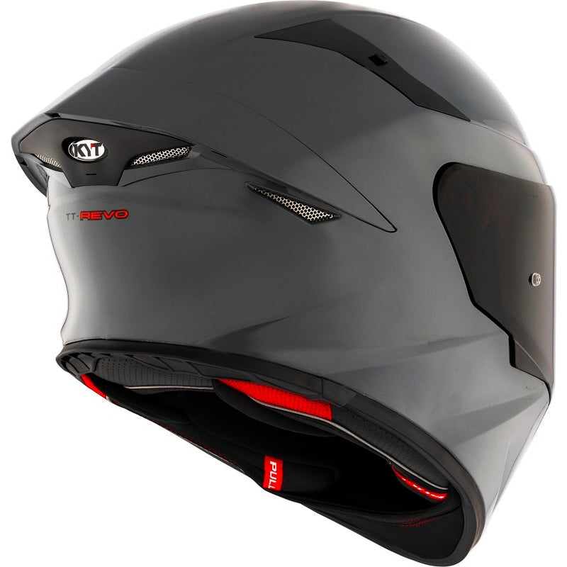 KYT TT Revo E06 Plain Helmet - Gorilla Grey