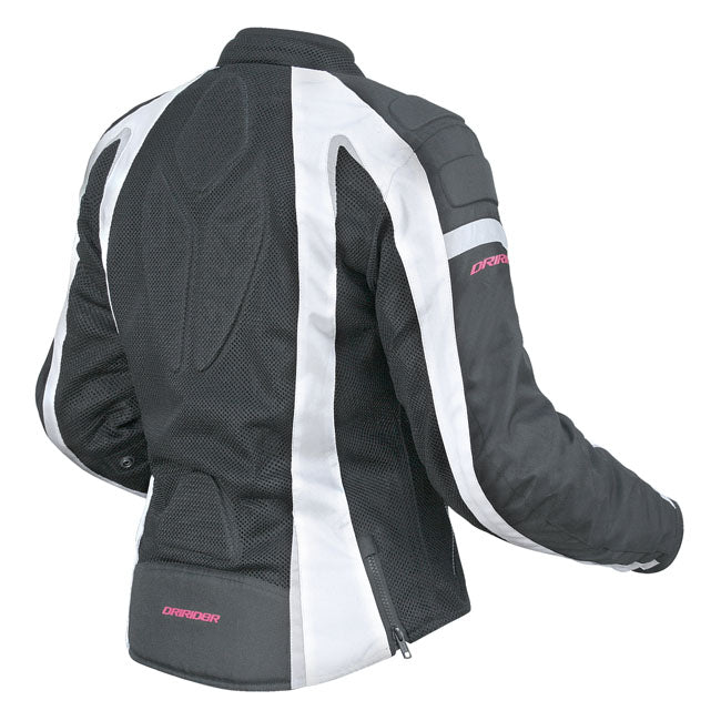 Dririder Airstream Ladies Jacket - Black/White - MotoHeaven