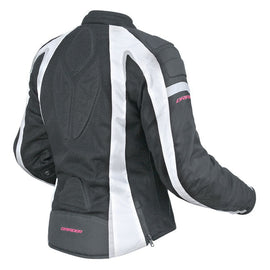 Dririder Airstream Ladies Jacket - Black/White - MotoHeaven