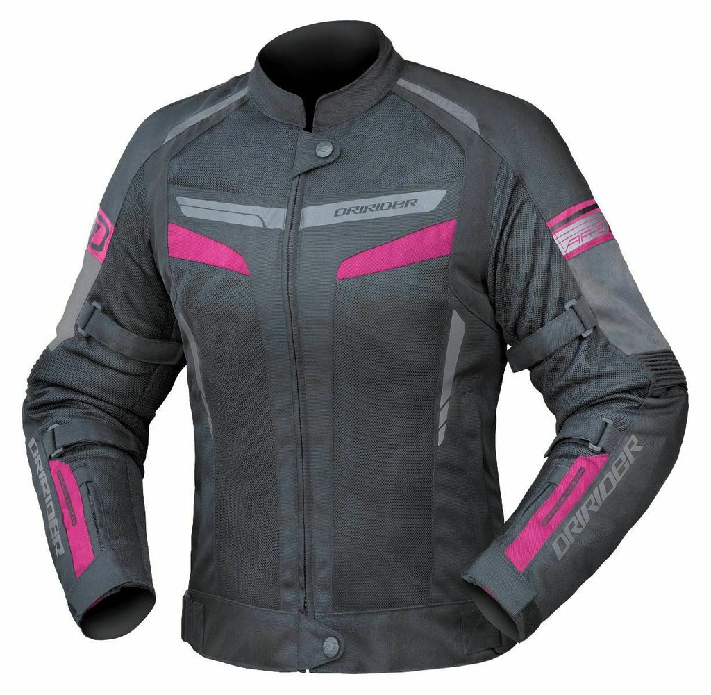 Dririder Air Ride 5 Ladies Motorcycle Jacket - Black/Pink - MotoHeaven
