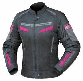 Dririder Air Ride 5 Ladies Motorcycle Jacket - Black/Pink - MotoHeaven