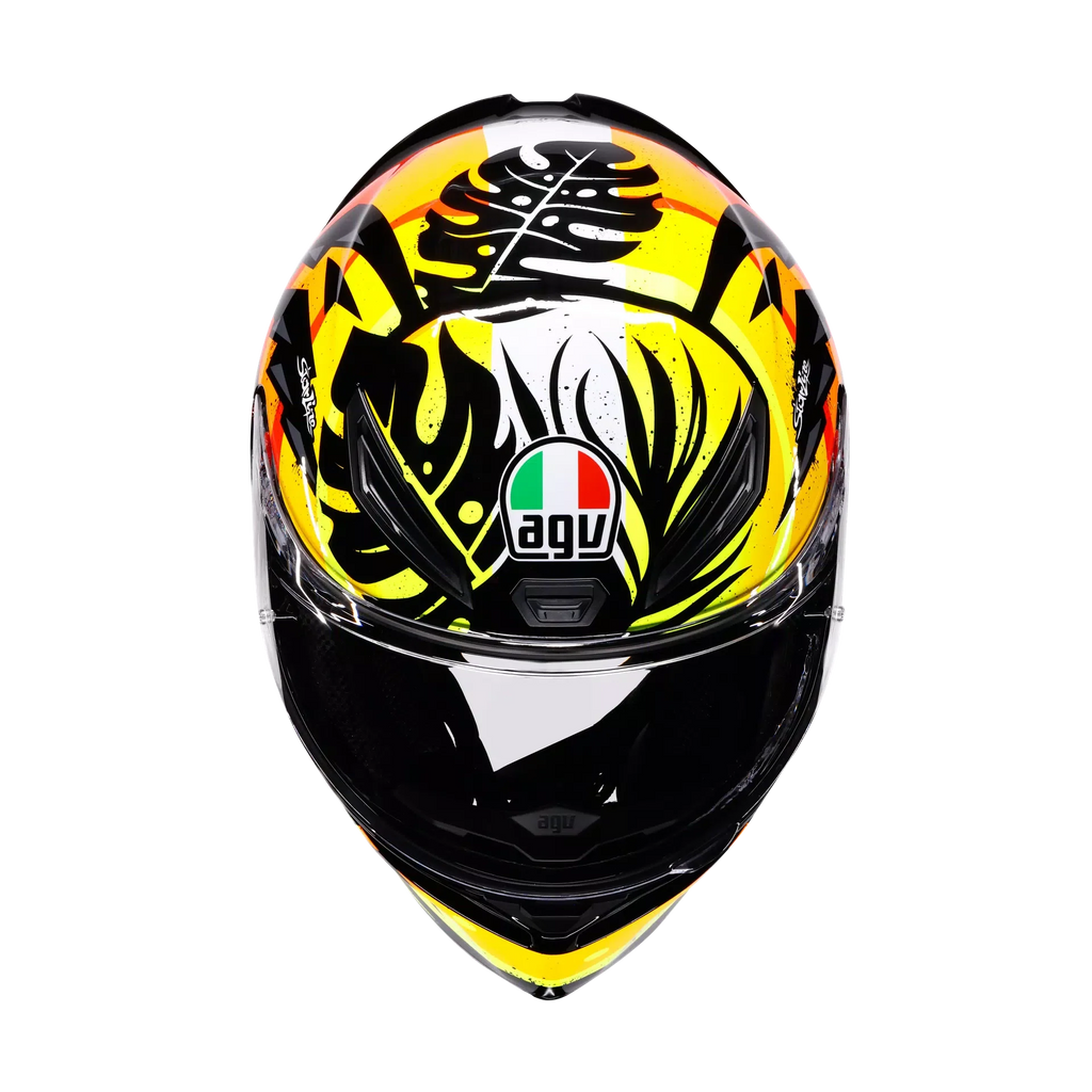 AGV K1 S Tropicrush Full Face Helmet - Black/Orange - MotoHeaven