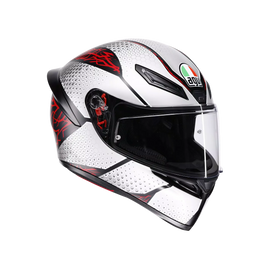 AGV K1 S Speedarmor Full Face Helmet - Matt Black/Grey/Red - MotoHeaven