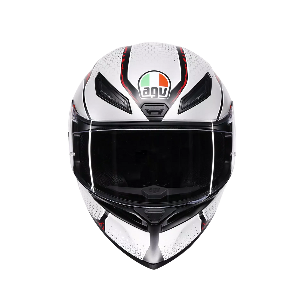 AGV K1 S Speedarmor Full Face Helmet - Matt Black/Grey/Red - MotoHeaven