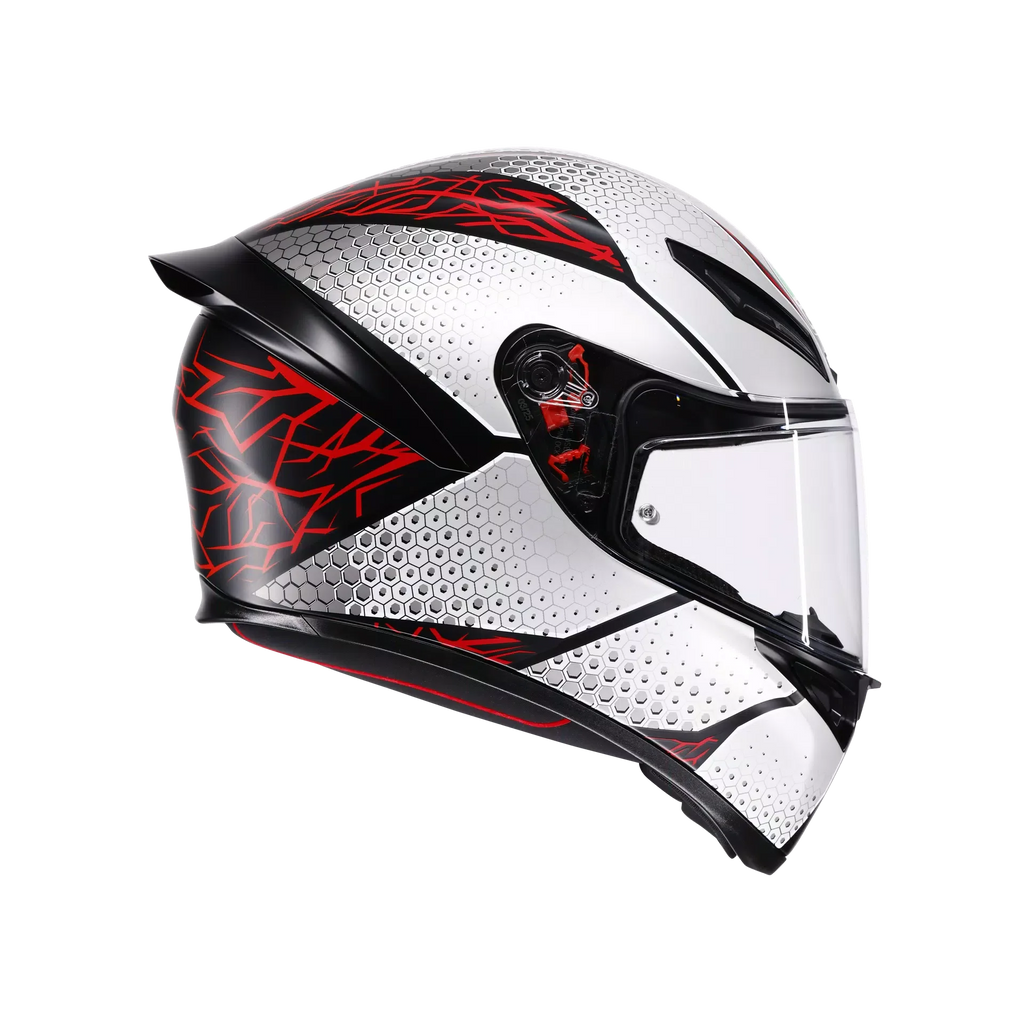 AGV K1 S Speedarmor Full Face Helmet - Matt Black/Grey/Red - MotoHeaven