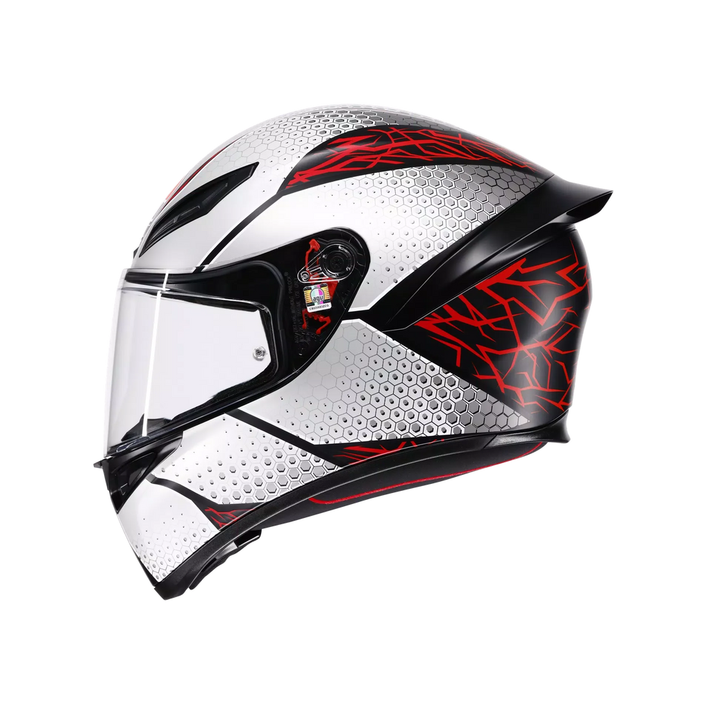 AGV K1 S Speedarmor Full Face Helmet - Matt Black/Grey/Red - MotoHeaven