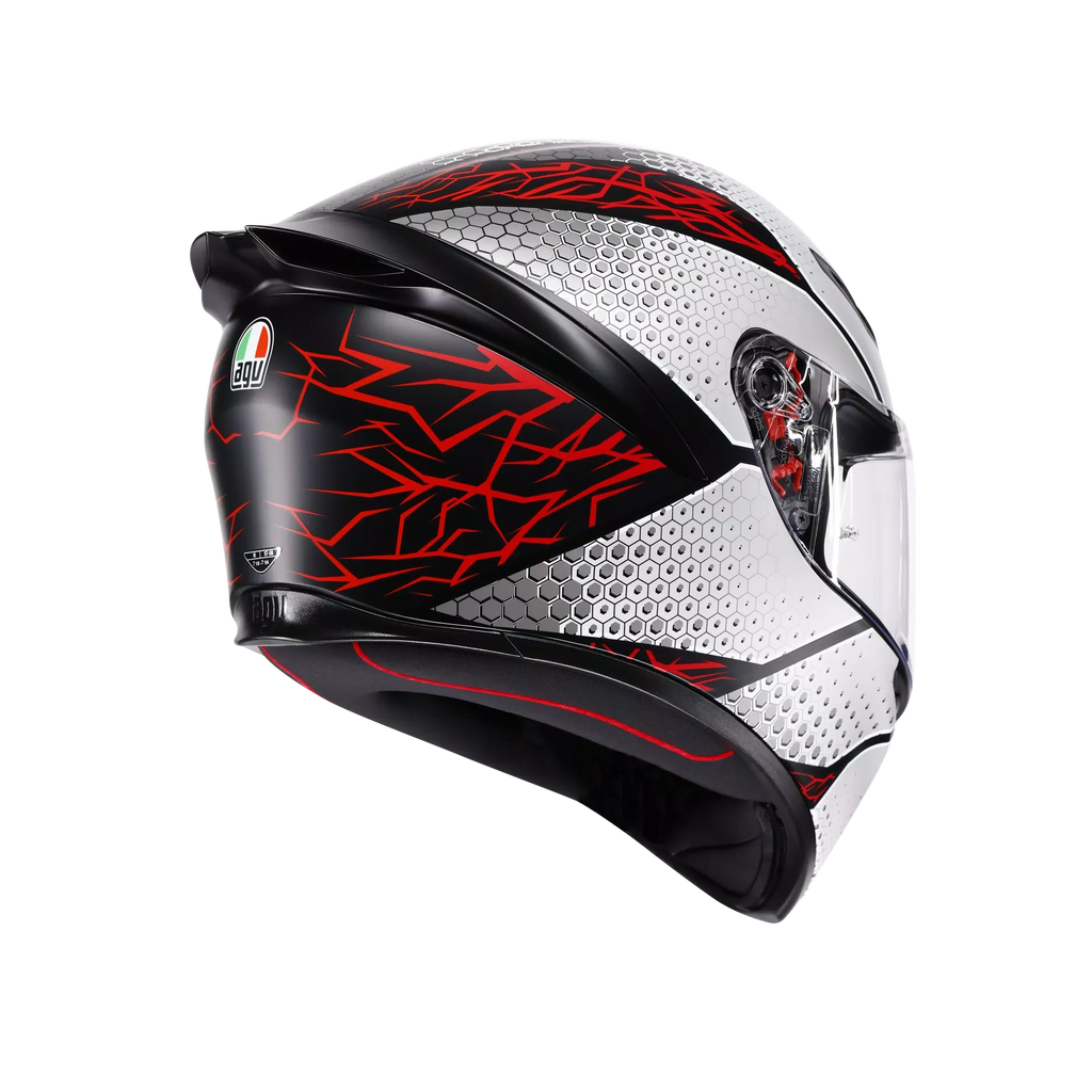 AGV K1 S Speedarmor Full Face Helmet - Matt Black/Grey/Red - MotoHeaven