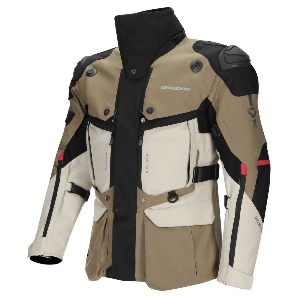 Dririder Vortex Adventure 3 All Season Jacket - Khaki/Stone/Black - View 1 | Everest Motorcycles