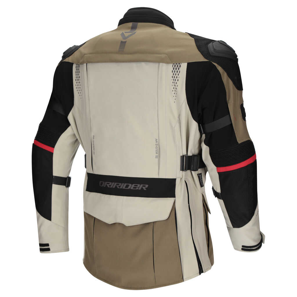 Dririder Vortex Adventure 3 All Season Jacket - Khaki/Stone/Black - View 4 | Everest Motorcycles