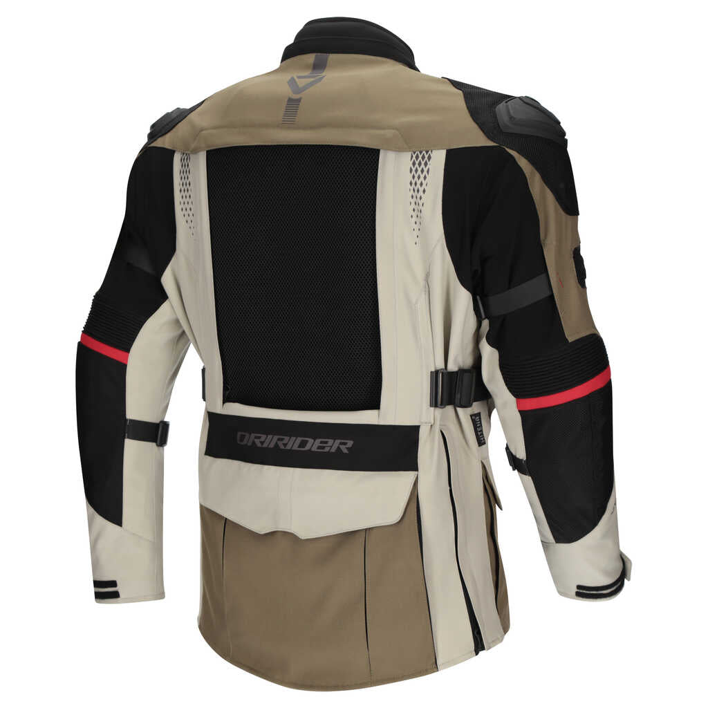 Dririder Vortex Adventure 3 All Season Jacket - Khaki/Stone/Black - View 5 | Everest Motorcycles