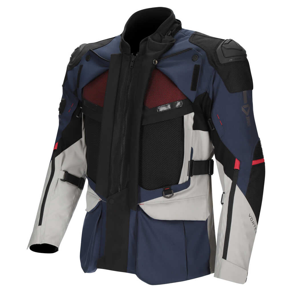 Dririder Vortex Adventure 3 All Season Jacket - Blue/Light Grey/Black - MotoHeaven