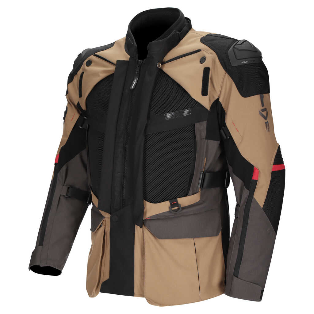 Dririder Vortex Adventure 3 All Season Jacket - Dark Grey/Brown/Black - View 3 | Everest Motorcycles