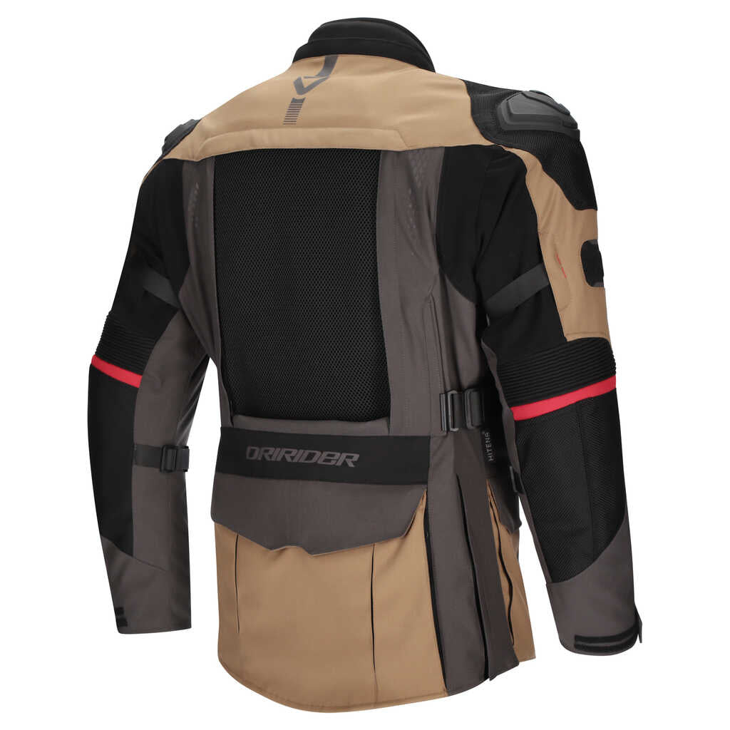 Dririder Vortex Adventure 3 All Season Jacket - Dark Grey/Brown/Black - View 5 | Everest Motorcycles
