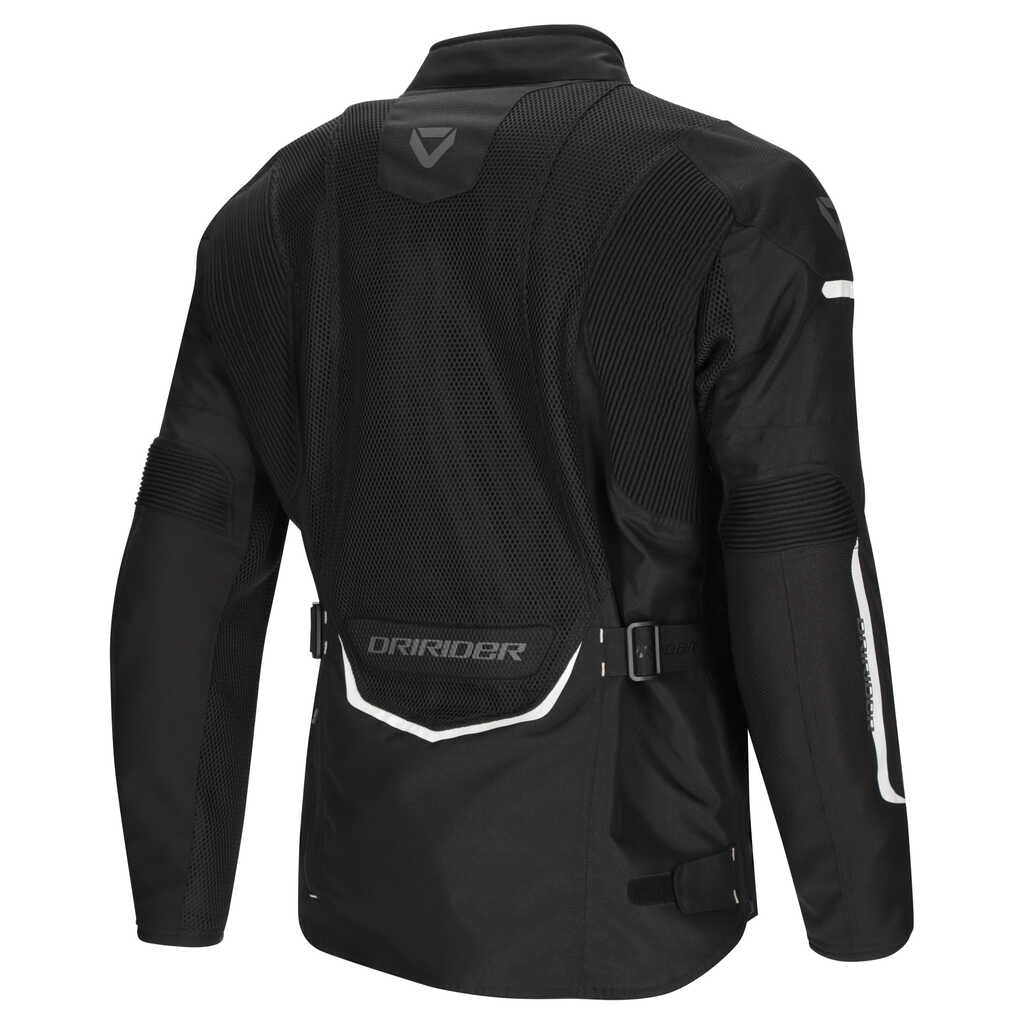 Dririder Apex 6 Airflow Jacket - Black/White - View 2 | Everest Motorcycles
