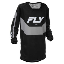 Load image into Gallery viewer, Fly Racing 2026 Youth Kinetic MX Jersey - Black/Grey