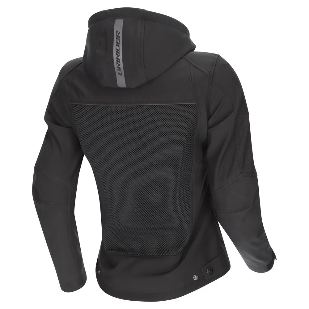 Dririder BLVD II Air Soft Shell Casual Ladies Hoody - Black