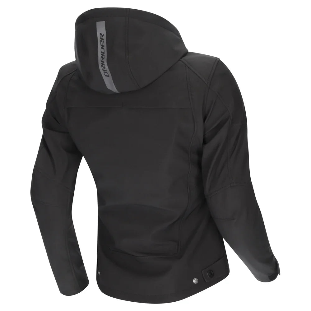 Dririder BLVD II Waterproof Soft Shell Ladies Hoody - Black