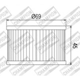 CHAMPION OIL FILTER ELEMENT - COF011