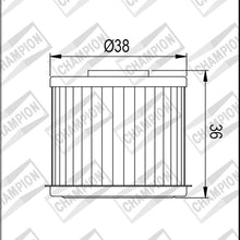 Load image into Gallery viewer, CHAMPION OIL FILTER ELEMENT - COF017 (117)