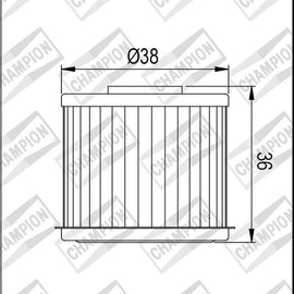 CHAMPION OIL FILTER ELEMENT - COF017 (117)