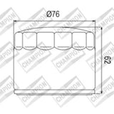 CHAMPION OIL FILTER ELEMENT - COF060