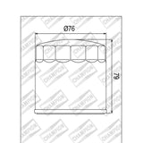 CHAMPION OIL FILTER ELEMENT - COF063