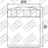 CHAMPION OIL FILTER ELEMENT - COF070C [Chrome]