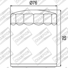 Load image into Gallery viewer, CHAMPION OIL FILTER ELEMENT - COF071C [Chrome]