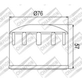 CHAMPION OIL FILTER ELEMENT - COF084