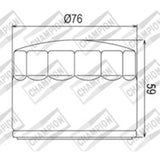 CHAMPION OIL FILTER ELEMENT - COF452