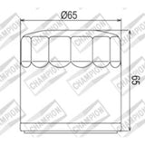 CHAMPION OIL FILTER ELEMENT - COF453