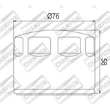 CHAMPION OIL FILTER ELEMENT - COF465