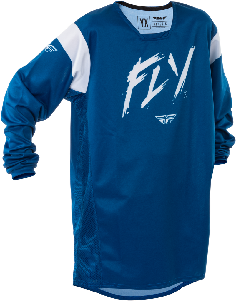 Fly Racing 2025 Kinetic Stoke Youth Jersey - Navy/White