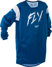 Load image into Gallery viewer, Fly Racing 2025 Kinetic Stoke Youth Jersey - Navy/White