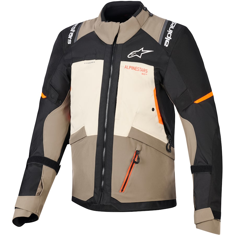 Alpinestars Andes V4 Drystar Motorcycle Jacket - Walnut/Mastic Black - View 1 | Everest Motorcycles