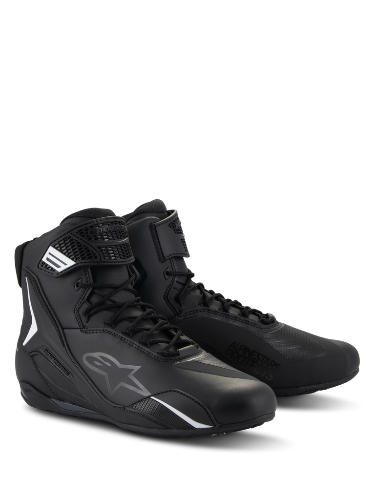 Alpinestars Faster V4 Motorcycle Shoes - Black - View 1 | Everest Motorcycles