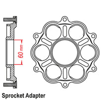 Load image into Gallery viewer, JT  REAR ALLOY SPROCKET ADAPTOR : DUCATI 760B (6 BOLT)