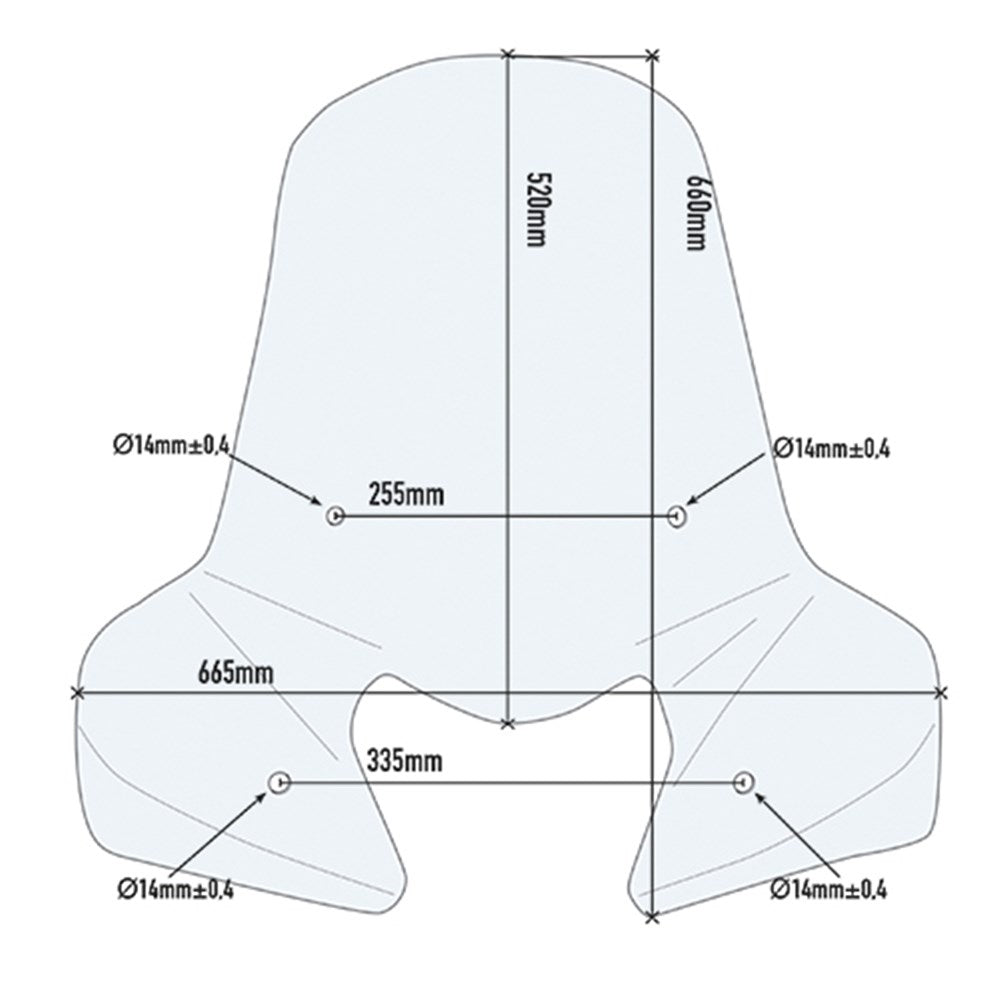 Givi Windscreen Transparent Only - Honda (Needs Fitting Kit A1153A Or A1100A Or A307A Or A1106A)